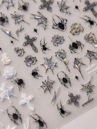 1pc 5D Halloween Nail Stickers High Quality Exquisite Spider Design Nail Stickers DIY Nail Stickers Stickers Stickers