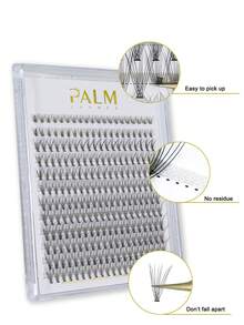 PALM LASHES 240 sợi mi giả dài, xoăn D, cỡ 10D, màu đen (0.07D-8-16mm) - Mi giả từng sợi, mi thật. - màu đen - Xem 8