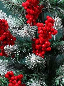 8pcs Christmas Artificial Red Berry Decorations, Red Fruit DIY, Artificial Red Berry Stems Christmas Fake Plants Berry Pine Branches DIY Christmas Decorations Christmas Tree Decorations Red Fruit Christmas Tree Home Decor Room Decor Winter