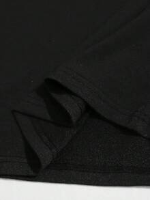Camiseta Casual Mujer - Algodón 100% Suave, Estampado Moderno, Ideal para Todo Momento - Negro - Ver 4