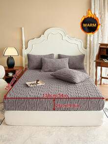 1pc Taffeta Fitted Sheet, Bedding, Bed Cover, Fitted Sheet, Mattress Protector, Solid Color Fitted Sheet, Available In Multiple Colors, Comfortable & Warm Mattress Pad, Minimalist Style Home Textile, Soft Anti-Pilling Bed Cover, Skin-Friendly Fitted Sheet, Excluding Pillow And Pillowcase