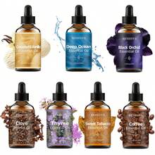 Hllozzi 30ml/1.01fl.Oz 精油适用于扩散器、加湿器、肥皂制作、家庭护理、酒店护理、蜡烛扩散器、香薰油、纯精油、椰子香草、咖啡、黑水仙、丁香、百里香、甜烟草、海洋精油、多功能精油，可一起使用以获得更好的效果，送礼 - 30毫升 - 查看 4