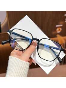 2025 Spring New Polygon Eyeglasses Frame, Versatile Minimalist Solid Color Casual TPR (Thermoplastic Rubber) Non-Prescription Glasses - Multicolor - View 13