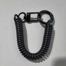 1pc Multicolor Retractable Telephone Cord Plastic Spring Keychain Coil Stretch Coin Keyring Elastic EVA Key Chain School Bag Accessories Lanyards With Id Holder Car Accessories Bag Charms