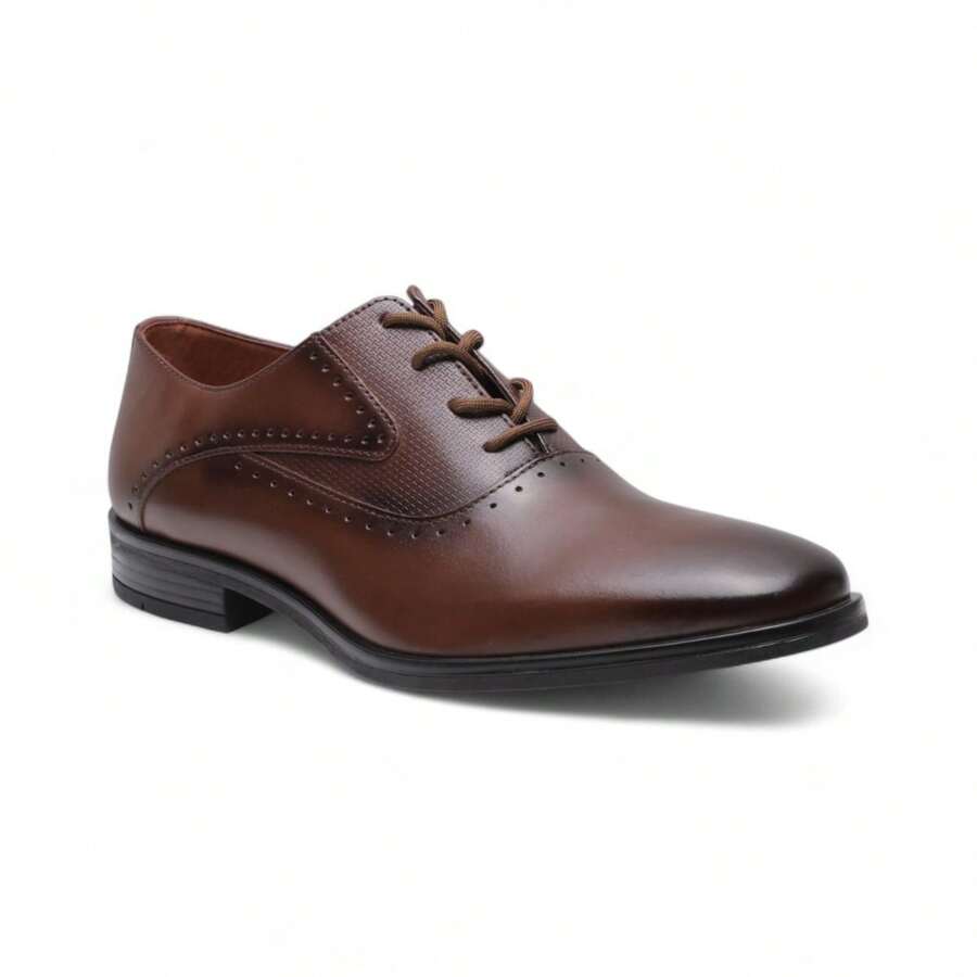 Zapato Oxford Formal para Caballero Estilo 4656-1 | Elegancia Clásica en Color Tabaco - Tabaco - Ver 1
