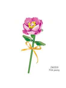 1 Flower Building Bricks, DIY Flower Series Building Blocks, Sunflower, Bella Flower,Carnation,Kapok,Africa Daisy, Artificial Flower, Home Decoration,Desktop Decoration,Pressure Relief Activities, Birthday Gift,A Set Of 10 With 1000+ Pcs Particles.