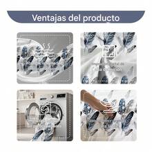 CozyCreatures Perfecto para una cama, este juego de edredón de ocho piezas presenta un vibrante estampado floral y ropa de cama suave y cómoda.Este juego de cama para todo tipo de clima incluye un edredón, una sábana ajustable, dos fundas de almohada, dos fundas de almohada y dos cortinas, lo que lo convierte en un regalo. - Azul y blanco - Ver 9