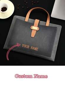 1 chiếc cặp da cao cấp dùng cho doanh nhân/túi đựng tài liệu, túi đựng văn phòng phẩm, khổ A4 lớn 13,78*9,84in, (có thể tùy chỉnh theo thiết kế độc đáo của bạn, 26 chữ cái, ảnh, tên, hình minh họa, văn bản), quà tặng ngày lễ tuyệt vời nhất. Cá nhân hóa kho báu của riêng bạn. - Nhiều màu - Xem 22