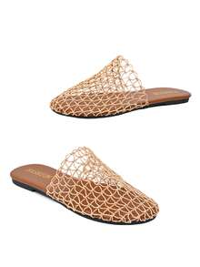 Sandal đế bằng thoải mái, khoét lỗ, hàng mới về dành cho nữ. - màu nâu - Xem 5