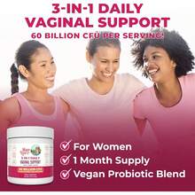 MaryRuth Organics 3-In-1 Probiotics Women, Clinically Tested, Vaginal Probiotics Digestive & Hormonal Support, Womens Probiotic Powder, Gut, 50 Billion CFU, Allergen, 0.5 Oz - 1 - 查看 8