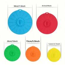 Set 5/1 buc capace din silicon pentru boluri, rezistente la căldură, capace reutilizabile pentru alimente, căni, farfurii, oale și tigăi, capace rezistente la praf și stropire pentru cuptorul cu microunde, accesorii de bucătărie