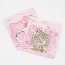 Sanrio Zestaw różowych, samozamykających się torebek Hello Kitty na ciasteczka/przekąski/słodycze/biżuterię/prezenty, pyłoszczelnych i hermetycznych | Urocze, kreskówkowe torebki na prezenty, torebki kosmetyczne, różowe | Idealne na prezenty, pamiątki, pikniki, powrót do szkoły, Walentynki