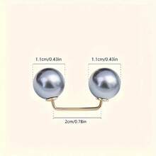 2pcs Pearl Jeans Ankle Clip, Chest Anti Light Needle, Anti Stepping Slipper Buckle, Pants Length Adjuster