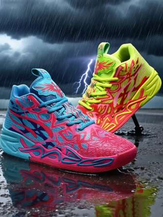 情侣迷彩运动鞋，不对称手绘不均匀配色，透气舒适青少年学生休闲运动鞋，防滑外底