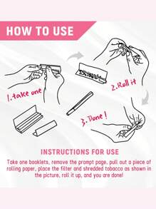 2000 fogli/50 libretti - Cartine per rollare sigarette 1 1/4 - Cartine per rollare rosa non candeggiata - Cartine per rollare con gomma arabica naturale - Cartine per rollare rosa 44*77 MM - Carta per sigarette classica extra sottile che brucia in modo uniforme.