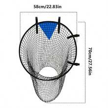 1pc Soccer Targets For Goals Training Net Top Bins Equipment Durable Design With Yellow Highlighted Adjustable Straps Foldable Football Target Practice Nets For Adults Teenagers Shooting Accuracy Training Curve & Dead Ball Practice, Easy To Attach And Detach