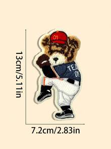 1 pieza Parche bordado de oso mini lindo, aplicación decorativa para planchar en camiseta, sudadera, chaqueta, ropa - Multicolor - Ver 20
