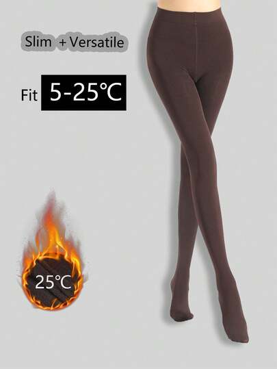 1/2 Pcs Women's 1200D Thermal Lined Thick Tights, Autumn/Winter, Cozy