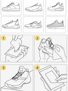 Disposable Shoe Cleaning Wet Wipes, Small White Shoe Cleaning Wet Wipes, Sports Shoes Waterless Cleaning Wet Wipes Without Leaving Marks