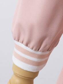 Girls' Sailor Collar Bowknot Sweet School Style Long Dress, Spring/Autumn