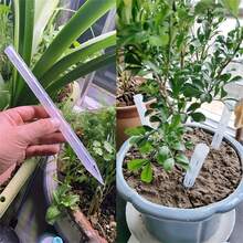 3 件/6 件塑料植物通风管 - 根部曝气管可促进根部呼吸，防止腐烂和堵塞，透明排水管可促进植物健康生长，适用于花园和室内盆栽植物 - 白色 - 查看 2