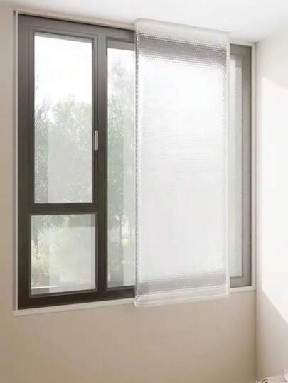 1Pc, Winter Window Insulating And Warm Curtain, Windproof, Soundproof, Sealing Film, Self-Adhesive Bubble Insulation Film, Removable Door Curtain