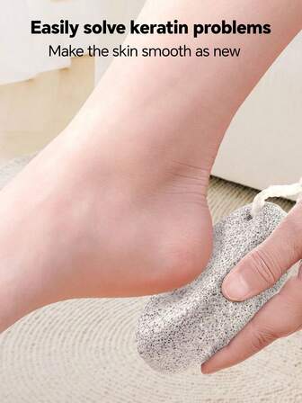 1件/2件简单实用天然火山磨脚石去死皮角质足部修复脚跟家用磨脚石足部护理工具去角质工具