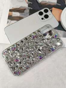 Funda de teléfono con diamantes brillantes de lujo compatible con Samsung Galaxy S22 S23 S24 Ultra A12 A13 A14 A52 A53 A72 A23 A34 y con 11 12 13 14 15 Plus 16 Pro Max, protección a prueba de golpes