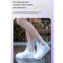 Cubrecalzado impermeable y grueso, cubrecalzado antideslizante para lluvia para mujeres, cubrecalzado de botas de lluvia grueso y resistente al desgaste de PVC para hombres