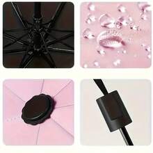 Manual Folding Umbrella For Sun Protection - Burgundy - View 2
