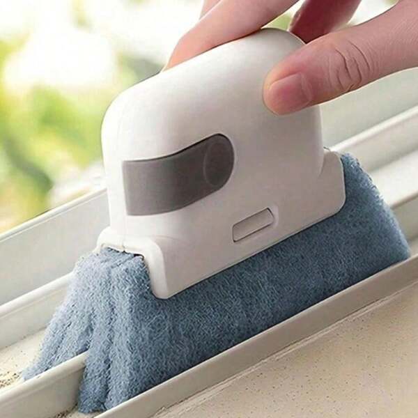 1pc Gray Window Gap Cleaning Brush, For Window Gap, Track, Corner And Bar Cleaning, Home Decor, Party & Christmas Storage