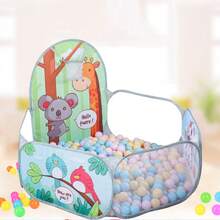 Składany namiot dziecięcy z motywem zwierząt i drzew, sześciokątny basen z piłeczkami, pole do gry w piłkę, kosz do koszykówki, aktywność w pomieszczeniach i na zewnątrz oraz kemping, zabawki podróżne (piłki nie są dołączone), zabawki dla niemowląt, namiot dla dzieci w wieku 3-12 lat, basen z piłeczkami, namiot kempingowy, namiot z trampoliną, namiot, namiot dziecięcy, dedykowany namiot dla dzieci, odpowiedni dla chłopców i dziewczynek, prezent urodzinowy