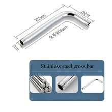 Extensión de brazo de ducha de acero inoxidable montada en la pared, tubo de extensión de lluvia, asiento de ducha, accesorios básicos de baño - Plata B 23 cm - Ver 3