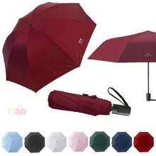 Manual Folding Umbrella For Sun Protection - Red - View 4