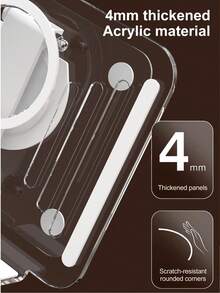 Rotatable Dual Folding Device Stand – Fully Adjustable Foldable Desktop Holder Cradle Dock | Versatile Tablet & Phone Stand With Thick, Stable Base | Foldable Design For Home & Office Use | Compatible With Tablets (Including IPad Series), Phones, And Switch | Practical Desk Accessory For Easy Viewing & Stable Placement - 白色 - 查看 2
