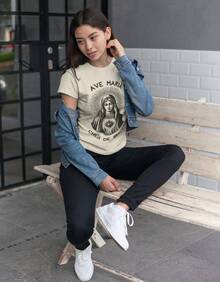 Our Lady Shirt 100% Cotton New Full - 奶油色 - 查看 2