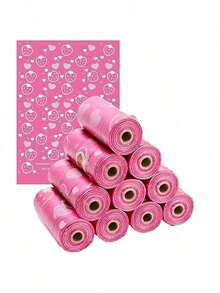 150pcs/10packs Pink Strawberry Scented Sanitary Pad Disposal Bags - Feminine Care Hygiene One-Time Mini Bags For Tampons, Pads, Diapers - Multicolor - View 14