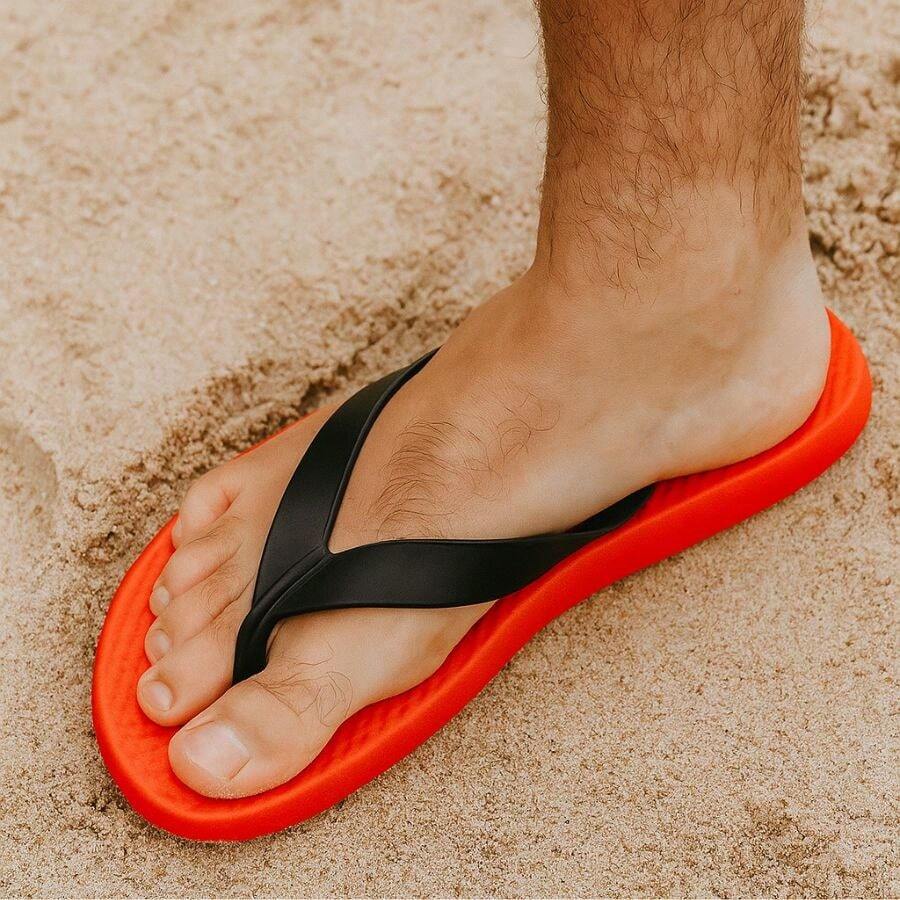 K Summer Flip Flops Men's Comfort Style And Elegance Summer Men's Fashion - trái cam - Xem 1