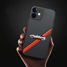 Un elegante coche de línea artística para las series Apple 16, 15, 14, 13, 12, 11, 8,, XR, XS, Pro, y Plus, con una funda de teléfono de TPU suave transparente mate. - Colores mixtos - Ver 9