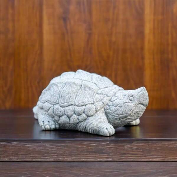1pc Chinese Style Turtle Figurine, Decorative Ornament, Craft, Suitable For Indoor Spaces, Outdoor Decor, Garden, Tabletop, Gift