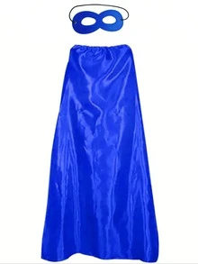 1pc Super Hero Cape And Mask Set, Role Play Cape Set Includes 1 Cape And 1 Mask, Adult Men Women Super Hero Costume, Halloween Party Favor, School Spirit Day Team Gift, Party Supplies Set - Multicolor - View 13