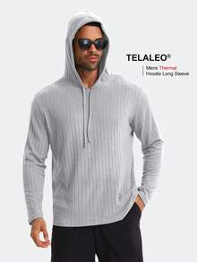 TELALEO 3件装男友风男士长袖保暖连帽衫健身运动套头衫纯色轻薄连帽衫休闲条纹磨毛卫衣 - 彩色 - 查看 2