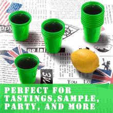 100 unidades de 2 onzas Minivaso de chupito verde desechable de plástico para fiestas, bodas y eventos, paquete a granel - Verde - Ver 6