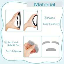 Elderly Mad Scientist Wig Set, Eyebrows, Beard And Glasses, Crazy Old Scientist Wig, Halloween Dress Up Grandpa Costume Accessories, Role-Playing Party Supplies - Multicolor - View 3