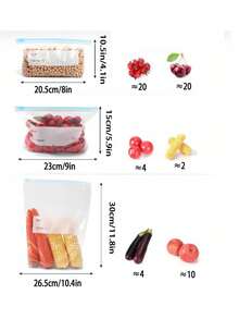 Sacs Ziplock réutilisables, sacs de congélation Ziplock, sacs de congélation étanches réutilisables, sacs hermétiques pour micro-ondes pour le stockage et l'organisation des aliments. Contenants de stockage pour les voyages, pour les noix, les céréales, les légumes, les fruits et les collations. Accessoires de cuisine adaptés aux voyages et à la cuisine à la maison