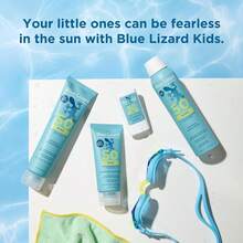 Blue Lizard Kids Mineral SPF 50 Sunscreen Lotion, 100% Mineral, Children\U2019s Sunscreen, Water-Resistant Formula, Paraben-Free, Fragrance-Free, 3 Fl Oz - 黑色 - 查看 6