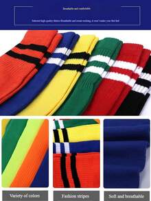 Kids' Soccer Socks - Non-Slip Long Tube/Over-The-Knee Athletic Socks For Boys & Girls | Anti-Slip Sports Socks For Football Games