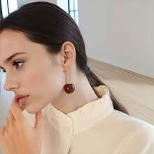 Sweet 2.1cm Cherry - Themed Drop Earrings With Golden Hooks - Charming & Eye - Catching For Casual & Party Looks, Lightweight Construction For All - Day Comfort