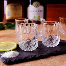 12/6个/4个/2个/1个装高品质耐热玻璃杯，水晶钻石杯，透明加厚，适合家庭日常使用、生日派对、高端宴会、KTV等场合，可用于盛装茶、饮料、咖啡、奶茶等，卫生洁净。 - 透明 - 查看 6