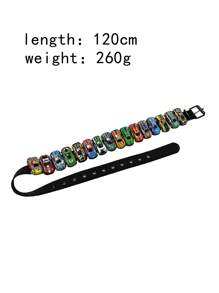 1 件手工拼色迷你赛车形腰带，适合女士，复古 Y2K 朋克风格，适合街头和拍照夏季、学校休闲、商务、男朋友丈夫父亲爸爸男士礼物、日常穿着、时尚、青少年、户外、度假、运动、旅行、街头、波西米亚风、复古秋季、秋季、万圣节秋冬配饰，适合青少年、青年、男士、休闲、户外、运动、度假、毕业礼物、生日、日常穿着（随机汽车款式）